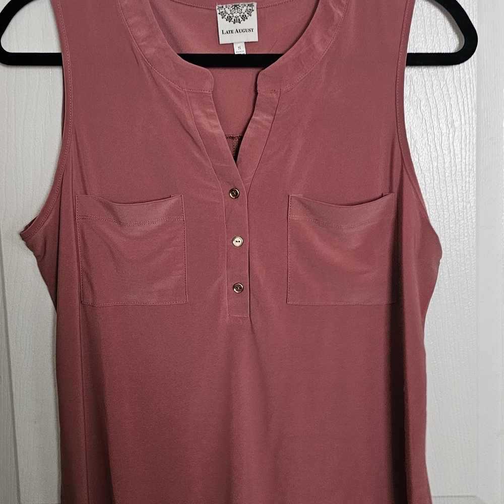 Women's Pink Sleeveless Top